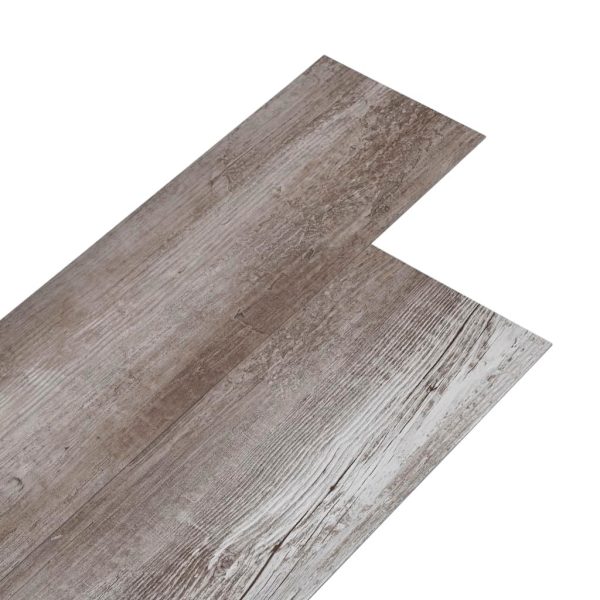 vidaXL Självhäftande PVC-golvplankor 5,21 m² 2 mm mattbrunt trä Brun