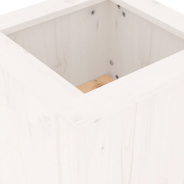 vidaXL Odlingslåda vit 184,5x39,5x56,5 cm massiv furu Vit