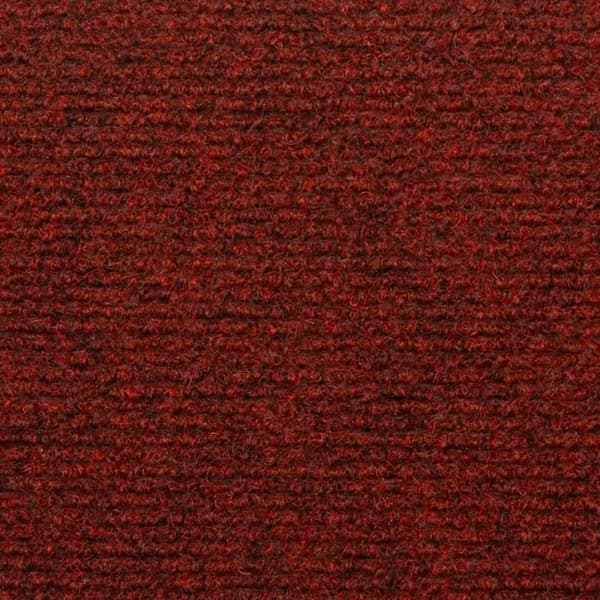 vidaXL Trappmattor självhäftande 10 st 65x21x4 cm bordeauxröd rektangulär kant Röd