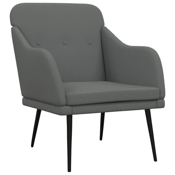 vidaXL Fåtölj mörkgrå 63x76x80 cm tyg Grå
