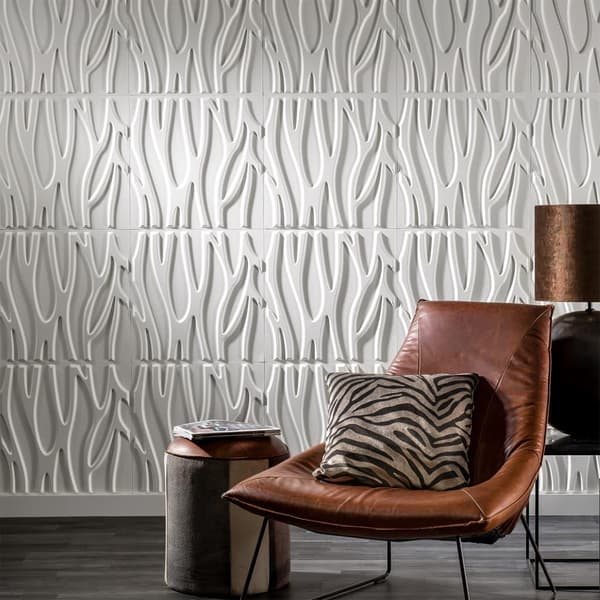 WallArt 3D Väggpaneler 24 st GA-WA30 julotte Vit