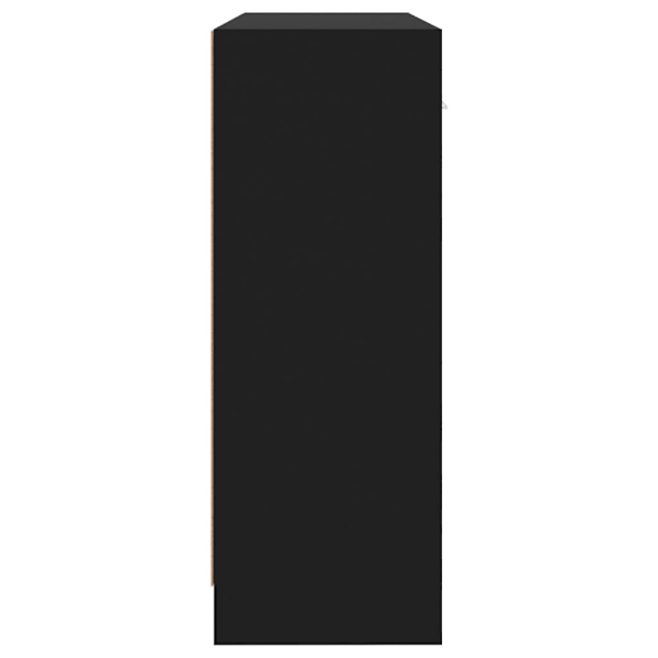 vidaXL Skänk svart 91x28x75 cm konstruerat trä Svart