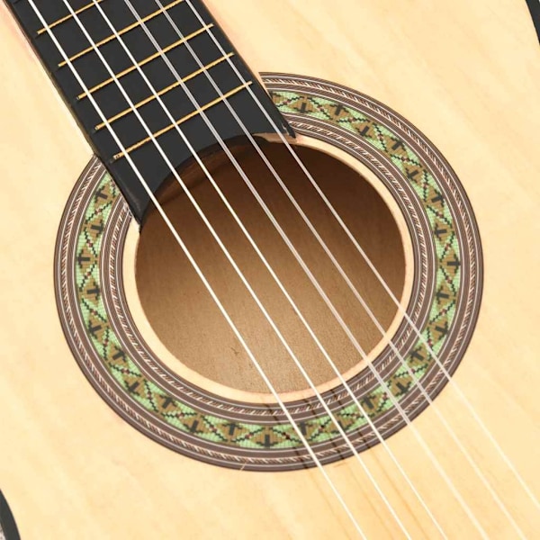 vidaXL Gitarr för nybörjare och barn klassisk 3/4 36" amerikansk lind Brun