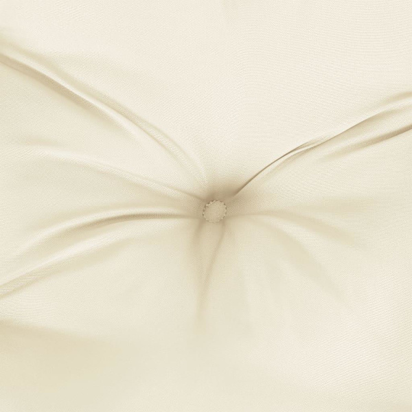 vidaXL Palldyna gräddvit 80x80x12 cm tyg Creme