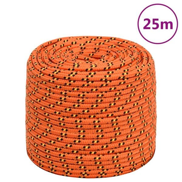 vidaXL Båtlina orange 6 mm 25 m polypropylen
