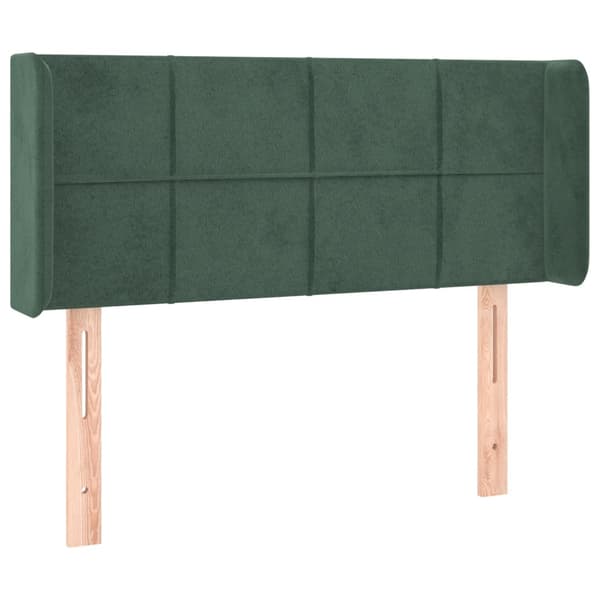 vidaXL Sänggavel LED mörkgrön 93x16x78/88 cm sammet Grön