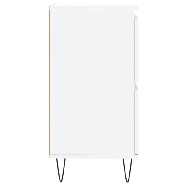 vidaXL Byrå vit 60x35x70 cm konstruerat trä Vit