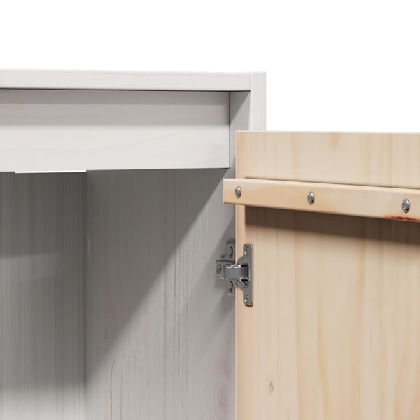 vidaXL Väggskåp vit 30x30x100 cm massiv furu Vit