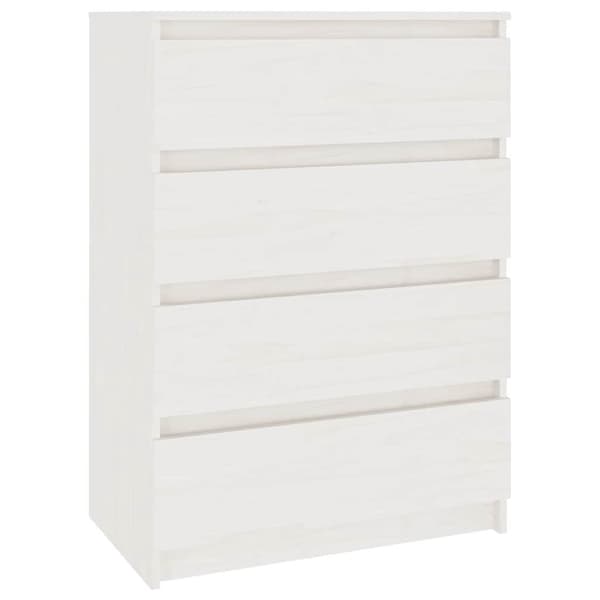 vidaXL Byrå vit 60x36x84 cm massiv furu Vit