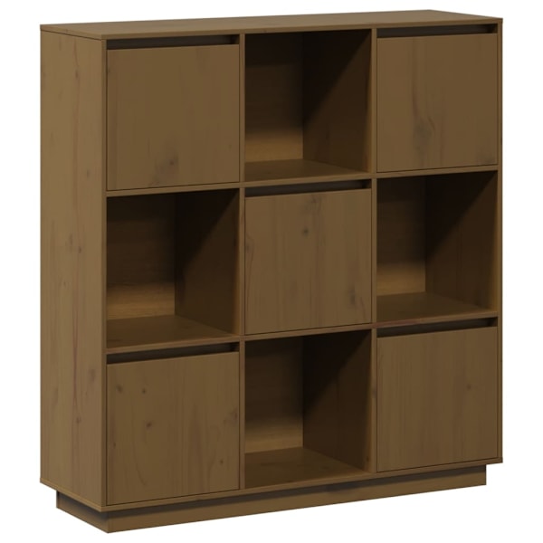 vidaXL Högskåp honungsbrun 110,5x35x117 cm massiv furu Brun