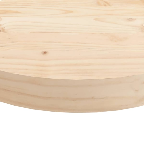 vidaXL Bordsskiva rund Ø80x3 cm massiv furu Brun