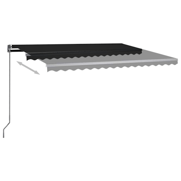 vidaXL Automatisk markis med vindsensor & LED 400x300 cm antracit Antracit