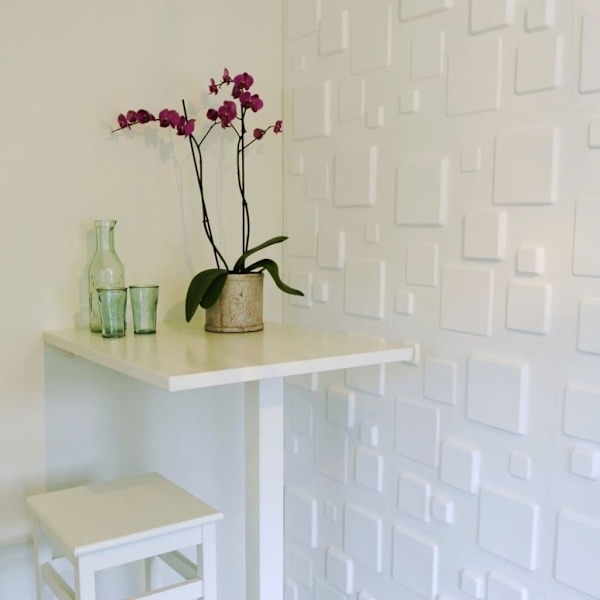 WallArt 3D Väggpaneler 24 st GA-WA09 fyrkantig Vit