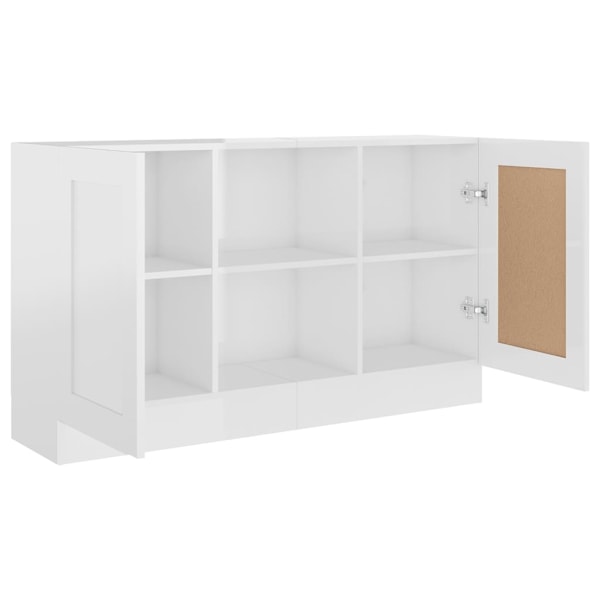 vidaXL Förvaringsskåp vit högglans 120x30,5x70 cm konstruerat trä Vit