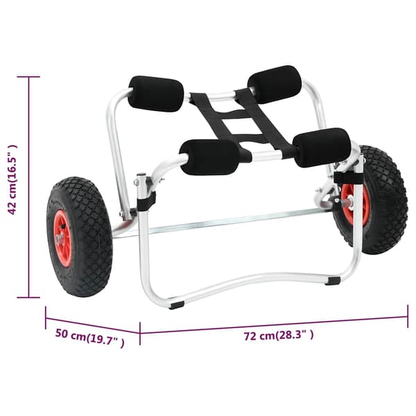 vidaXL Kajakvagn aluminium