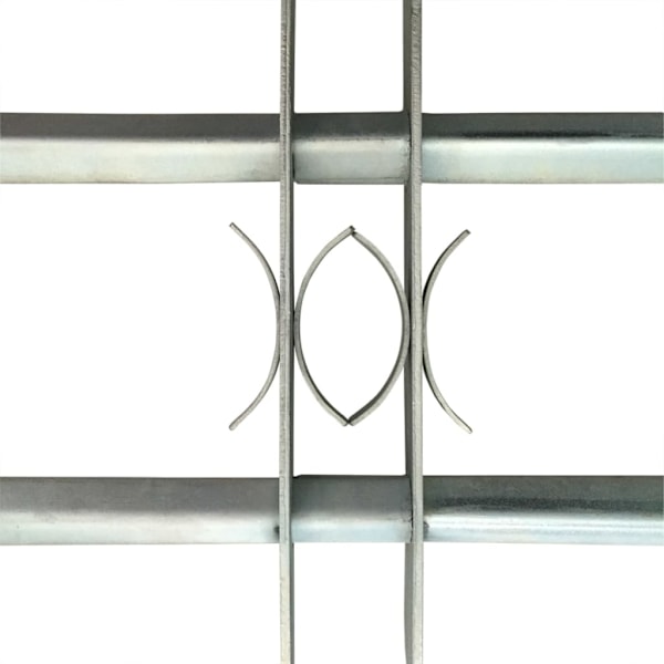 vidaXL Justerbart Fönstergaller för fönster med 2 stänger 700-1050 mm Silver