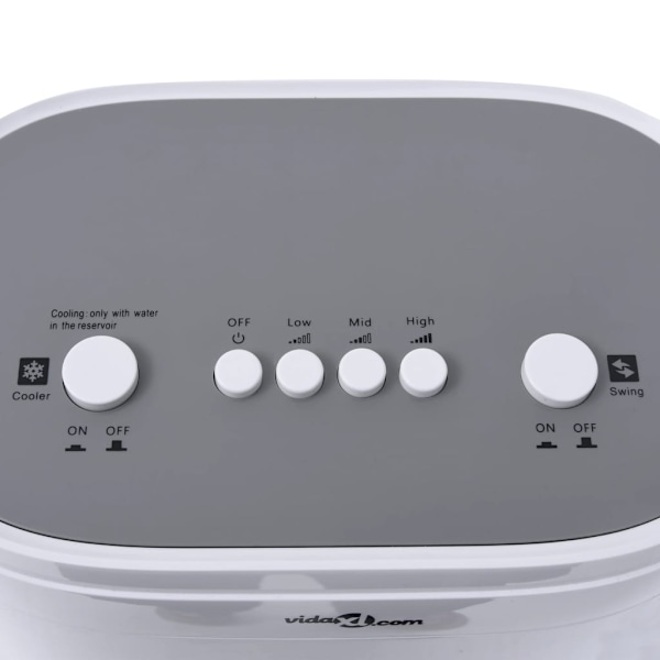 vidaXL 2-i-1 portabel luftkylare 80 W Vit