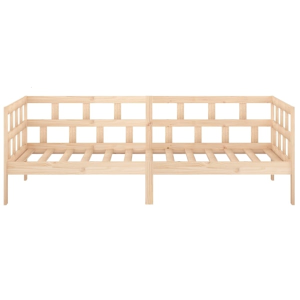 vidaXL Dagbädd massiv furu 90x200 cm Brun