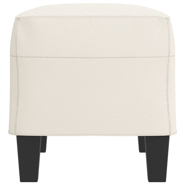vidaXL Bänk gräddvit 70x35x41 cm konstläder Kräm