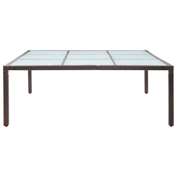 vidaXL Trädgårdsbord brun 200x200x74 cm konstrotting Brun