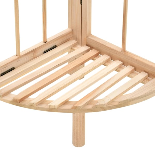 vidaXL Hörnhylla cedarträ 27x27x110 cm Beige