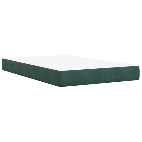 vidaXL Ramsäng med madrass mörkgrön 120x200 cm sammet Grön