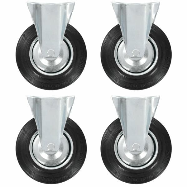 vidaXL Fasta hjul 4 st 200 mm