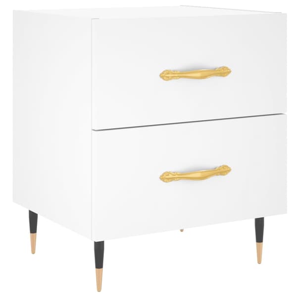 vidaXL Sängbord 2 st vit 40x35x47,5 cm konstruerat trä Vit
