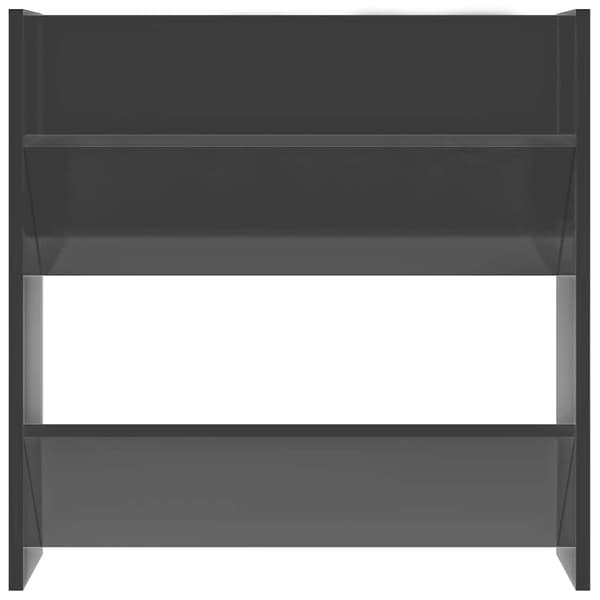 vidaXL Väggmonterat skoställ 2 st grå högglans 60x18x60 cm konstr trä grå