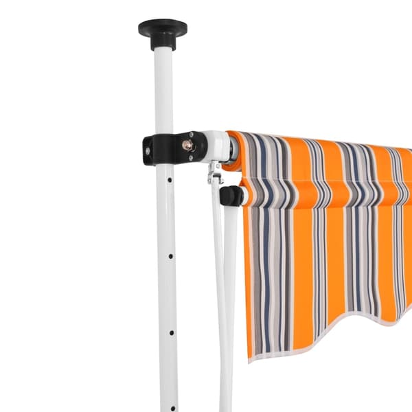 vidaXL Markis manuellt infällbar 100 cm gula och blå ränder multifärg