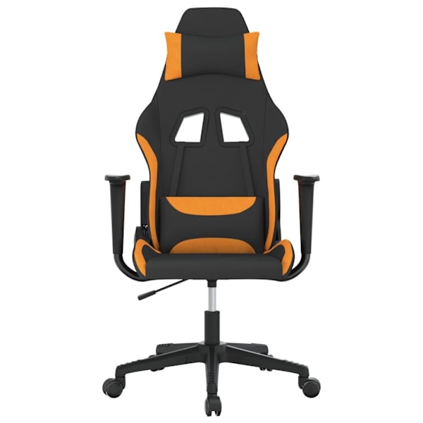 vidaXL Gamingstol med massage svart och orange tyg Gul