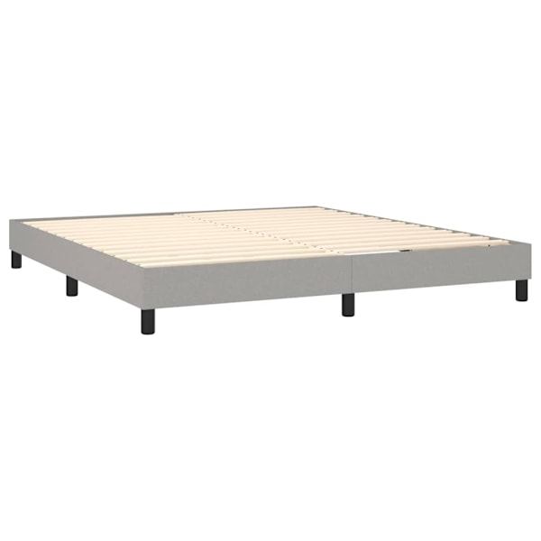 vidaXL Sängram utan madrass ljusgrå 180x200 cm tyg Grå