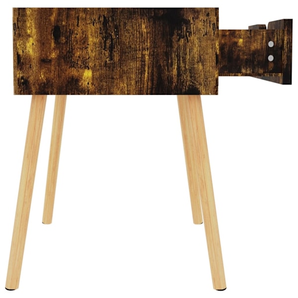 vidaXL Sängbord rökfärgad ek 40x40x56 cm konstruerat trä Brun