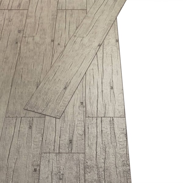 vidaXL Självhäftande PVC-golvbrädor 2,51 m² 2 mm ekfärgad grå