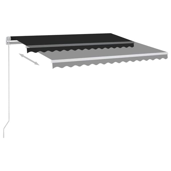 vidaXL Automatisk markis med vindsensor & LED 3,5x2,5 m antracit Antracit