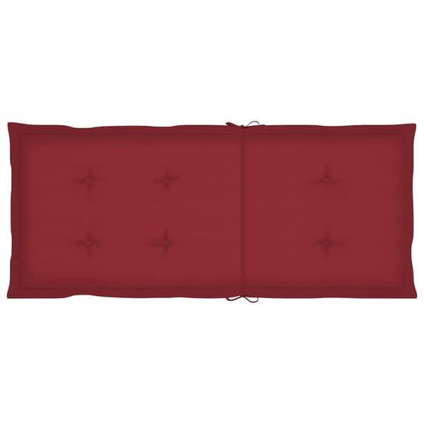 vidaXL Fällbara fåtöljer med dynor, 8 st, massivt teakträ Röd