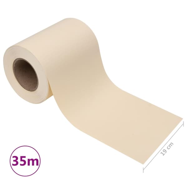 vidaXL Insynsskyddslist PVC 35x0,19 m krämfärgad Kräm