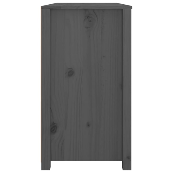 vidaXL Sidoskåp grå 100x40x72 cm massiv furu Grå