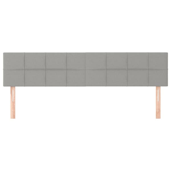 vidaXL Sänggavel 2 st Ljusgrå 80x5x78/88 cm tyg Grå