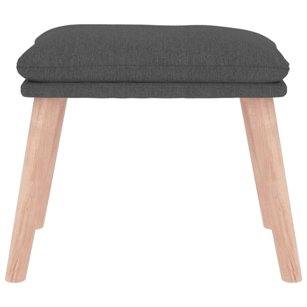 vidaXL Fotpall mörkgrå 45x29,5x35 cm tyg Grå