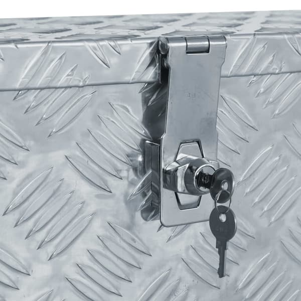 vidaXL Förvaringslåda aluminium 61,5x26,5x30 cm silver Silver