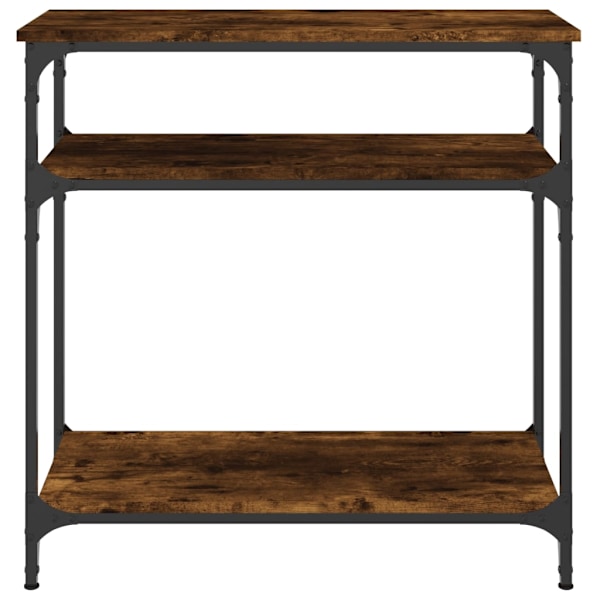 vidaXL Avlastningsbord rökfärgad ek 75x29x75 cm konstruerat trä Brun