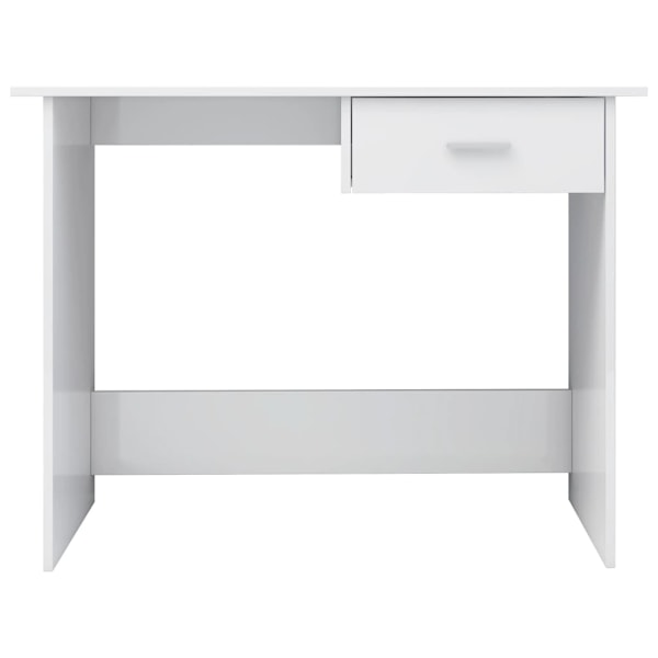 vidaXL Skrivbord vit högglans 100x50x76 cm konstruerat trä Vit