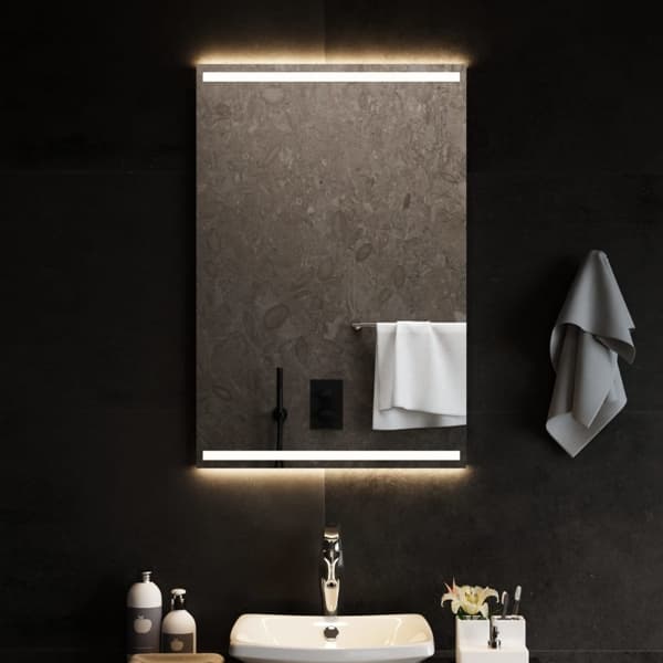 vidaXL Badrumsspegel LED 60x90 cm Transparent