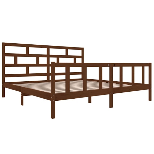 vidaXL Sängram honungsbrun massiv furu 200x200 cm Brun