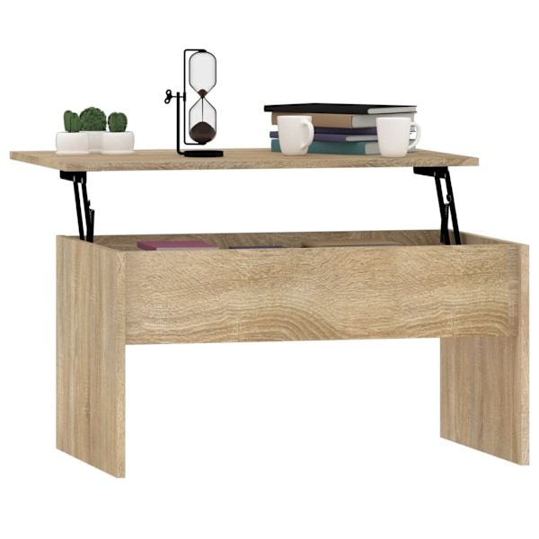 vidaXL Soffbord sonoma-ek 80x50,5x41,5 cm konstruerat trä Brun