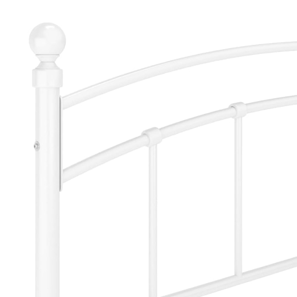vidaXL Sängram utan madrass vit metall 180x200 cm Vit