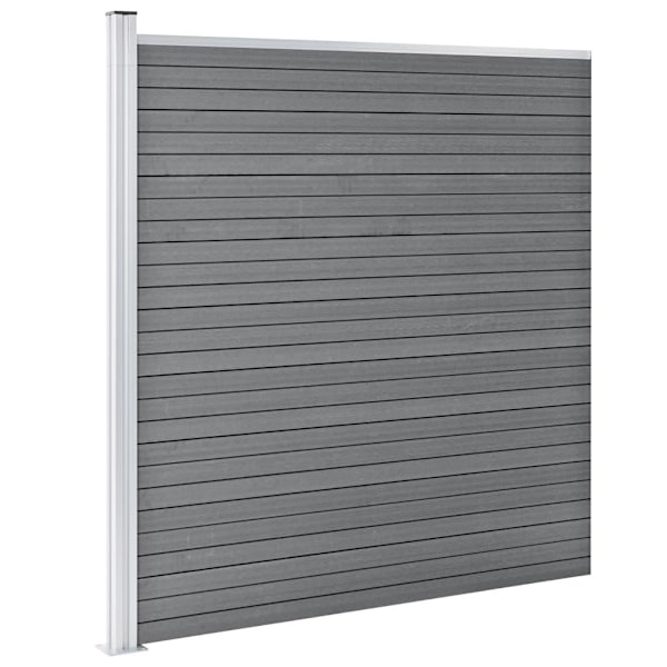 vidaXL Staketpanel WPC 1218x186 cm grå grå