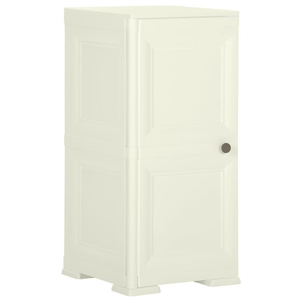 vidaXL Plastskåp 40x43x85,5 cm träimitation vaniljvit Creme