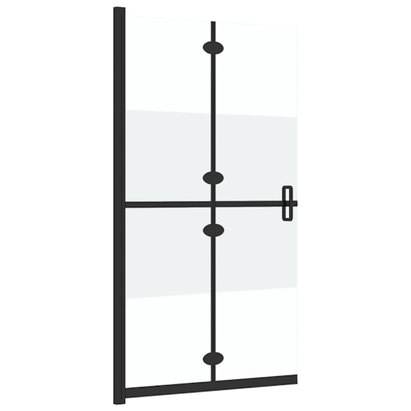vidaXL Vikbar duschvägg med halvfrostat ESG-glas 80x190 cm Transparent